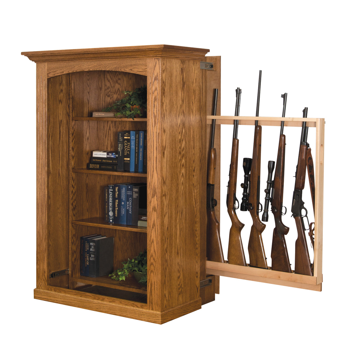 Winchester Bookcase with Hidden Gun Storage From Dutchcrafters Amish