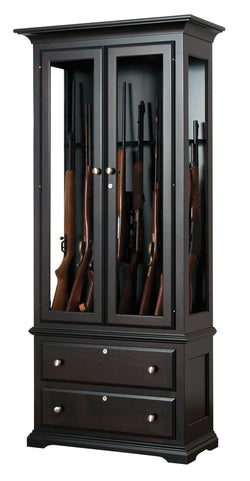 Outlander - Amish 8 Gun Cabinet with Drawers
