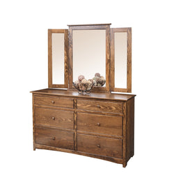 Amish Shaker Style Dresser with Mirror