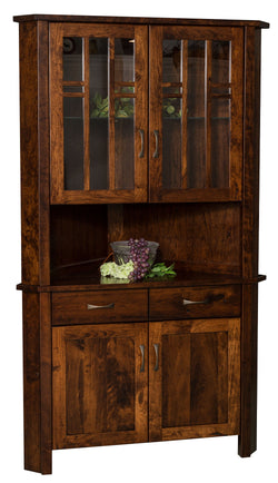 Acadia - Amish Handcrafted Corner Hutch