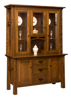 Amish Handcrafted 3 Door Artesa Hutch