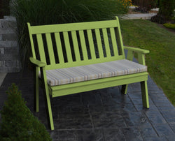 4' Poly Outdoor Traditional Garden Bench
