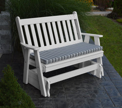 4' Poly Outdoor Traditional Glider Bench