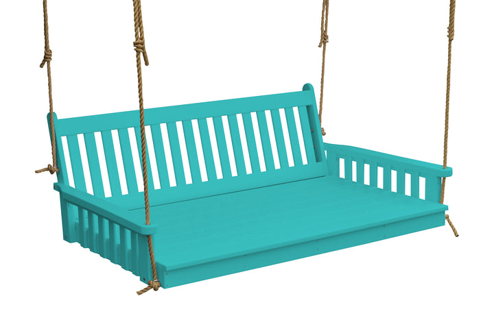 6' Poly Outdoor Traditional English Swing Bed