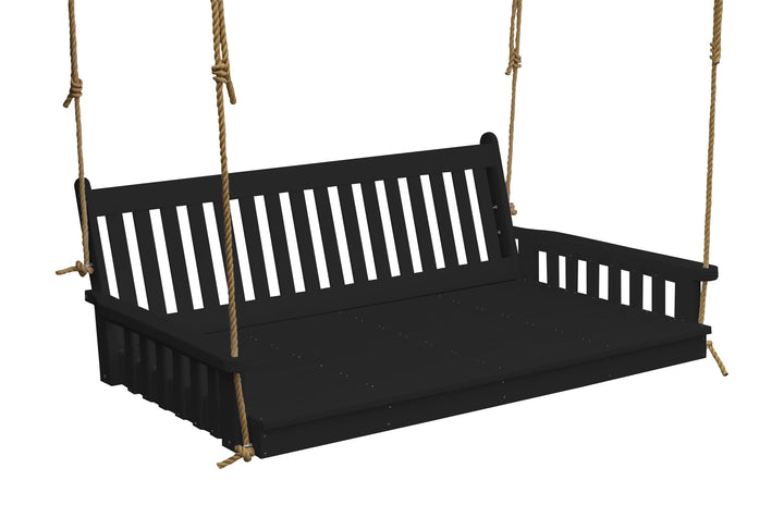 6' Poly Outdoor Traditional English Swing Bed