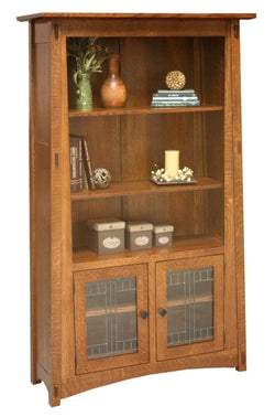 McCoy - Amish Handcrafted Bookcase with Doors